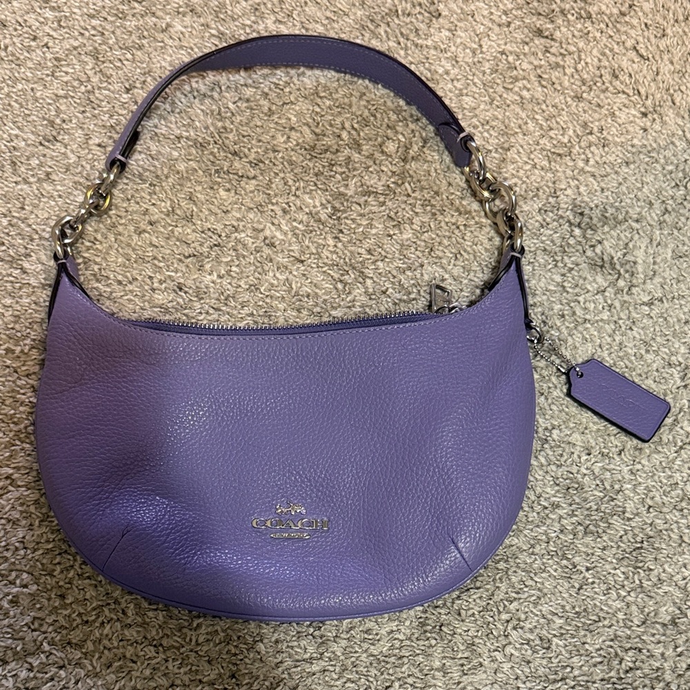 Coach Lavender Leather Shoulder Bag